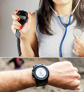 Blutdruckmessgerät, Armbanduhr